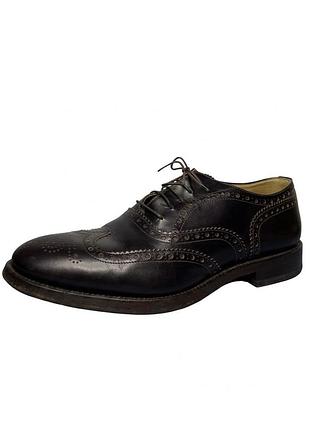 Чоловічі шкіряні туфлі - броги / дербі il gergo custom grade goodyear welted | розмір eur 43-44 | натуральна шкіра