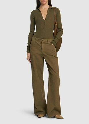Оригінальний вовняний боді the frankie shop solana wool blend polo bodysuit