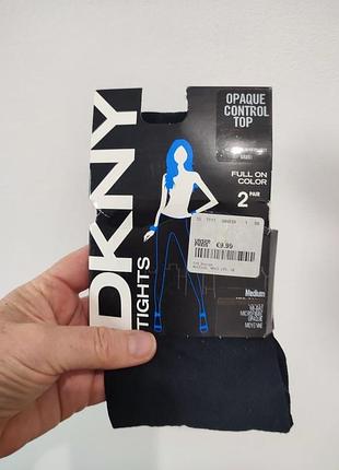 Нові капронові колготки dkny opaque control top 40 den, розмір medium, чорні (1 пара)