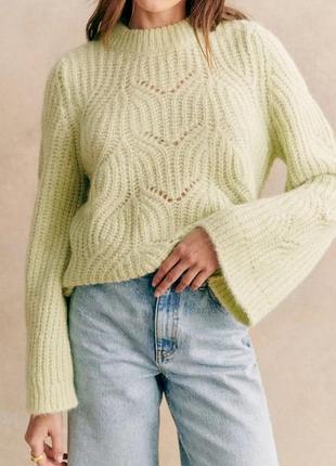 Оригінальний вовняний светр джемпер sezane youri jumper