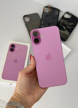 Iphone 16 plus 128gb pink з коробкою та чохлами