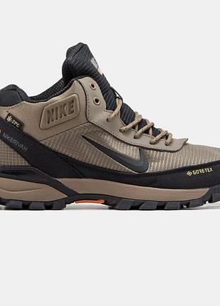 Мужские кроссовки nike rivah gore-tex winter fur beige black / smb+ 🔗