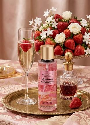 Парфюмированный спрей для тела victoria’s secret secret strawberries &amp; champagne