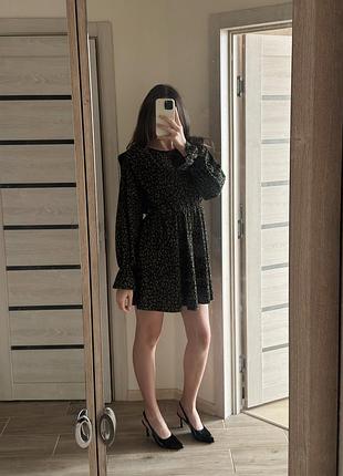 Сукня zara леопардовий зелений принт