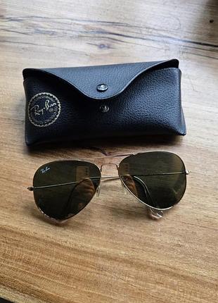 Сонцезахисні окуляри авіатор унісекс ray ban rb 3025 aviator large metal w3276 58014 3n