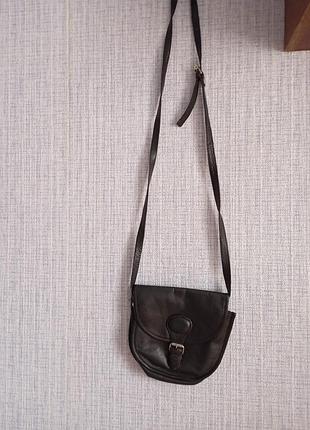 Zara. кожаная кросбоди 3