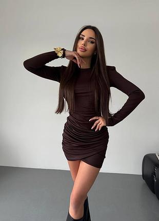 Стильное мини платье, 3 цвета 10