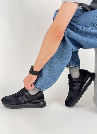 Водонепроникні кросівки new balance 574 classic gtx all black