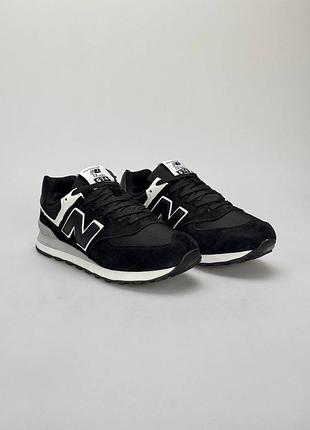 Водонепроникні кросівки new balance 574 classic m gtx black white grey