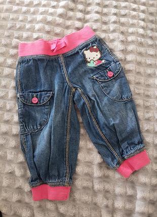 Джинси hello kitty на дівчинку 80 см
