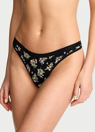 Трусики тонг victoria's secret з принтом