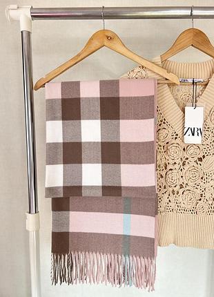 Кашеміровий шарф в клітинку sky cashmere 100%wool