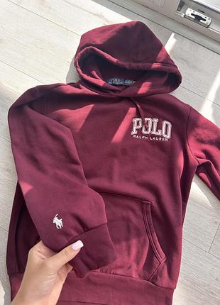 Худі чоловіче polo ralph lauren бургунді xs