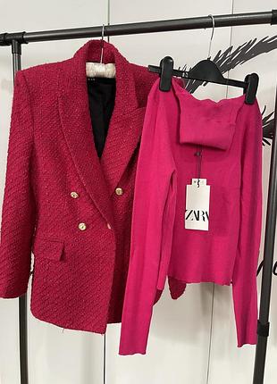 Zara світер та піджак твідовий м