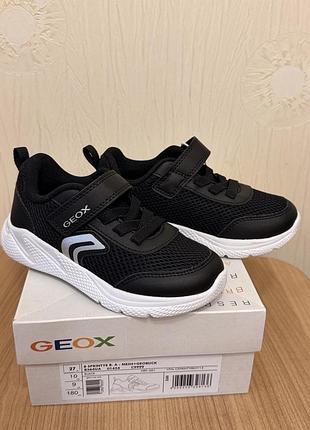Кросівки для дітей geox чорні, розмір 27, довжина устілки 18,0 см