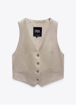 Жилетка zara, льон і віскоза. розмір м. як нова