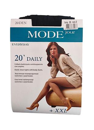Колготы капроновые mode daily nero 20 ден 2 размер чёрные