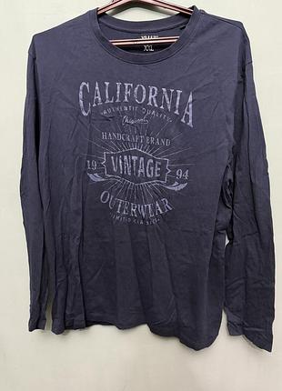 Темно-сірий лонгслів vماغ / california vintage чоловічий
