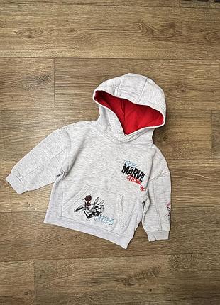Худі людина-павук marvel spider-men by primark для хлопчика 2-3р. 98см. сіра