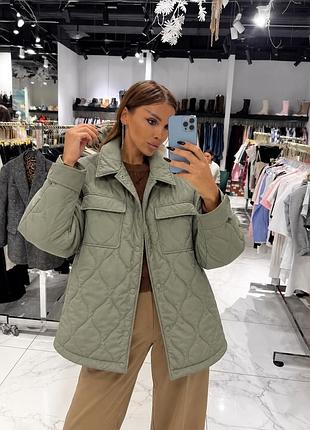 Куртка zara стеганна оверсайз