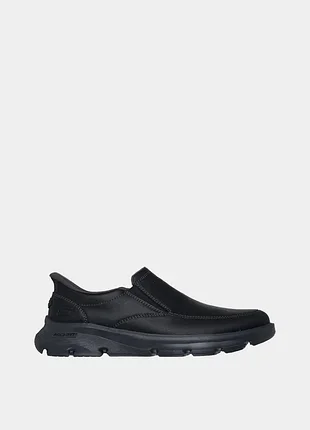 Мужские кожаные слипоны skechers/ слипоны черного цвета