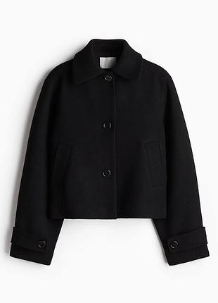 Коротка куртка з тканої тканини з коміром h&m
