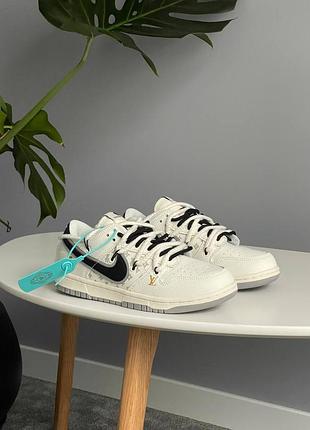 😍 жіночі кросівки nike sb x loui vuitto x glommy bear white black sj2068-227