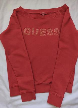 ❤️ женский красный свитшот guess размер xs