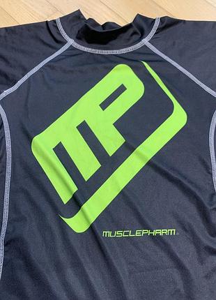 Чоловічий рашгард musclepharm xl батал чорний компресійний лонгслів лонгслив спортивна кофта рашгард для кросфіту залу бігу стан ідеальний