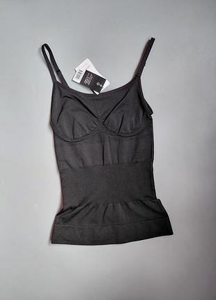 Коригуюча майка esmara shapewear утягуюча чорна s 36/38