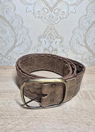 Широкий винтажный кожаный ремень accessorize - стиль boho / western
