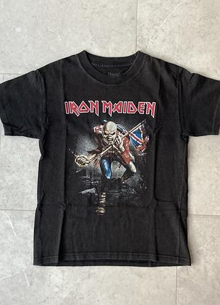 Дитяча футболка iron maiden trooper heavy metal rock band kids t-shirt розмір 7-8 років