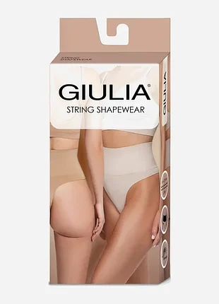 Жіночі корегуючі трусики стрінги від giulia (1 шт), розміри l-xl, xxl