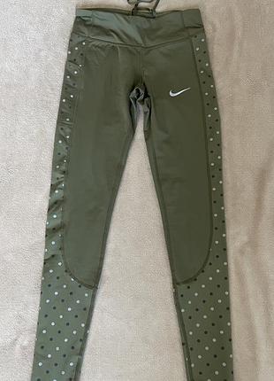 Еластичні легінси жіночі nike для спорту, хакі