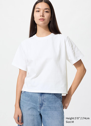 Футболка uniqlo вільного крою з вареної бавовни