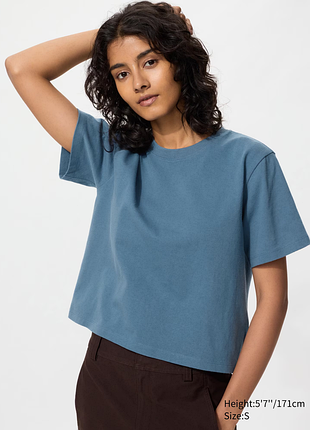 Футболка uniqlo вільного крою з вареної бавовни