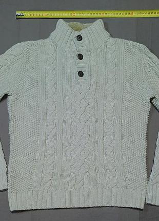 Плечі 43 см gap kids size  12-13 years  бежевий вязаний светр кофта на три гудзики 
57% cotton 32% nylon 11% wool