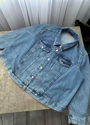 Джинсовка оверсайз блакитного кольору h&m