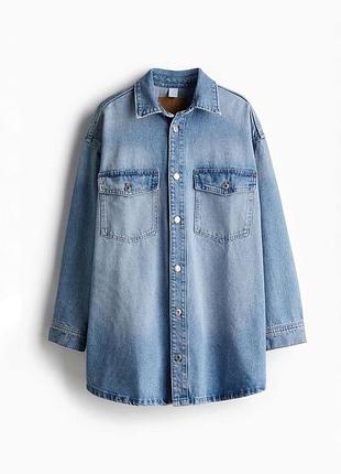 Джинсова сорочка оверсайз h&m