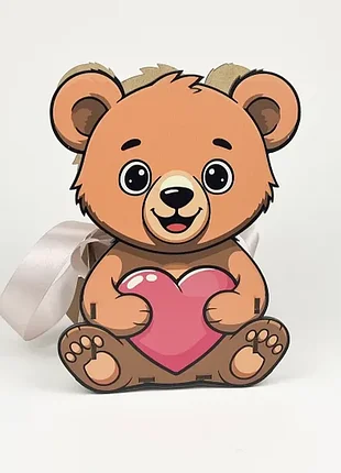 Корзина "веселий ведмедик"з сердечком