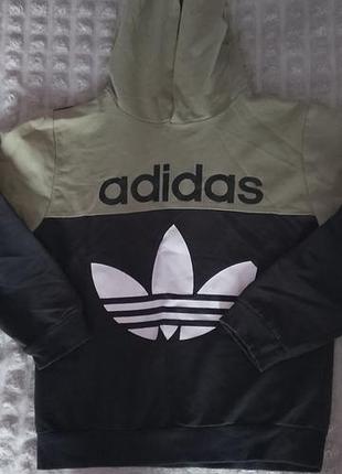 Світшот для хлопчика adidas хакі-чорний з логотипом.при потребі заміри напишу
