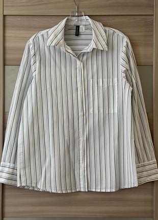 Смугаста бавовняна сорочка h&m divided / сорочка в смужку