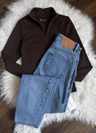 Джинсы zara лонгслив шоколад новый