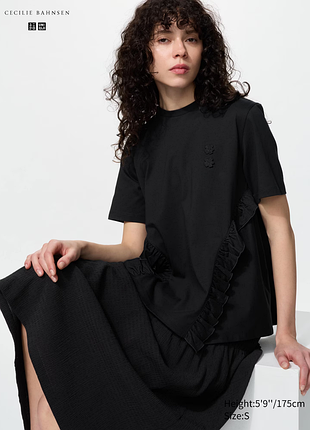 Футболка з рюшами uniqlo