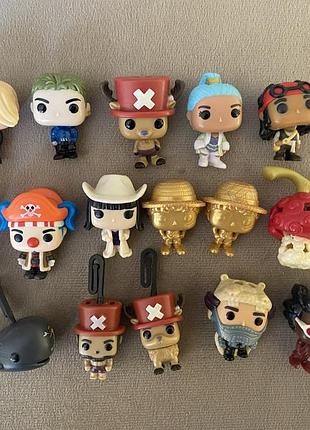 Колекційні фігурки kinder joy funko pop one piece / квндер джой ван піс, луффі, чоппер, зоро, санджі, ніко робін, віві усопп вапол баггі