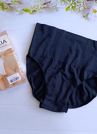 Женские черные корректирующие трусики слипы от miulia (1 шт), размеры s-m, l-xl, xxl