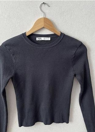 Трикотажний топ лонгслів zara