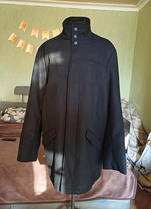 Демисезонное мужское пальто f&amp;f outerwear темно-серое (графит) размер xxl