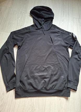 Черная спортивная кофта с капюшоном nike dri-fit academy pro