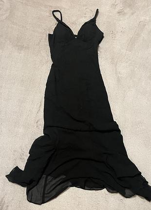 Черное вечернее платье макси от karen millen оригинал